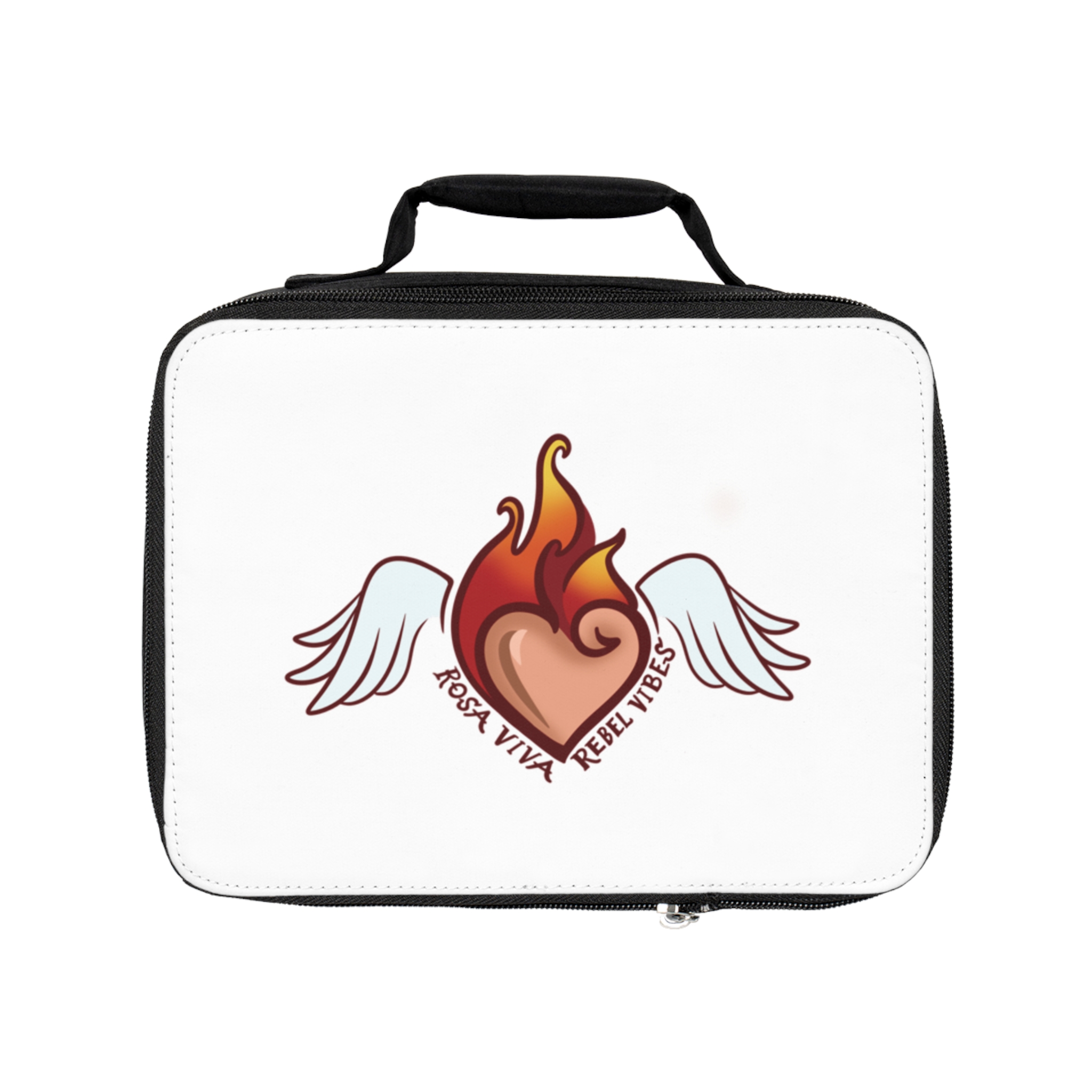 Heart Flames Lunch Bag - Stylish Insulated Tote, Perfect for Kids & Adults, Back to School, Picnic, Meal Prep, Gifting