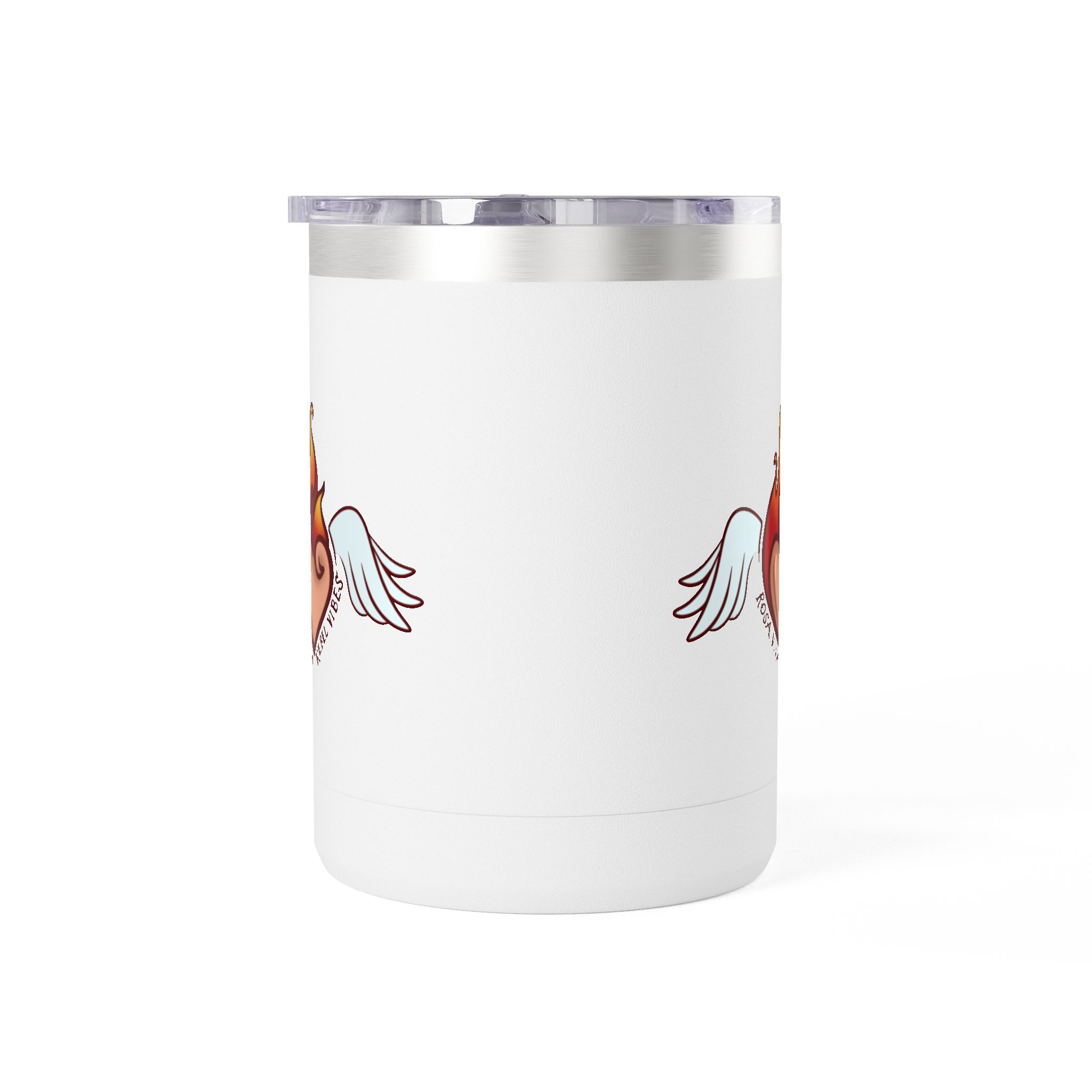 Heart & Wings Coffee Mug Tumbler, Unique Caffeine Love Cup, Gift for Romantic Occasions, Cute Heart Themed Drinkware, Angelic Inspired Mug