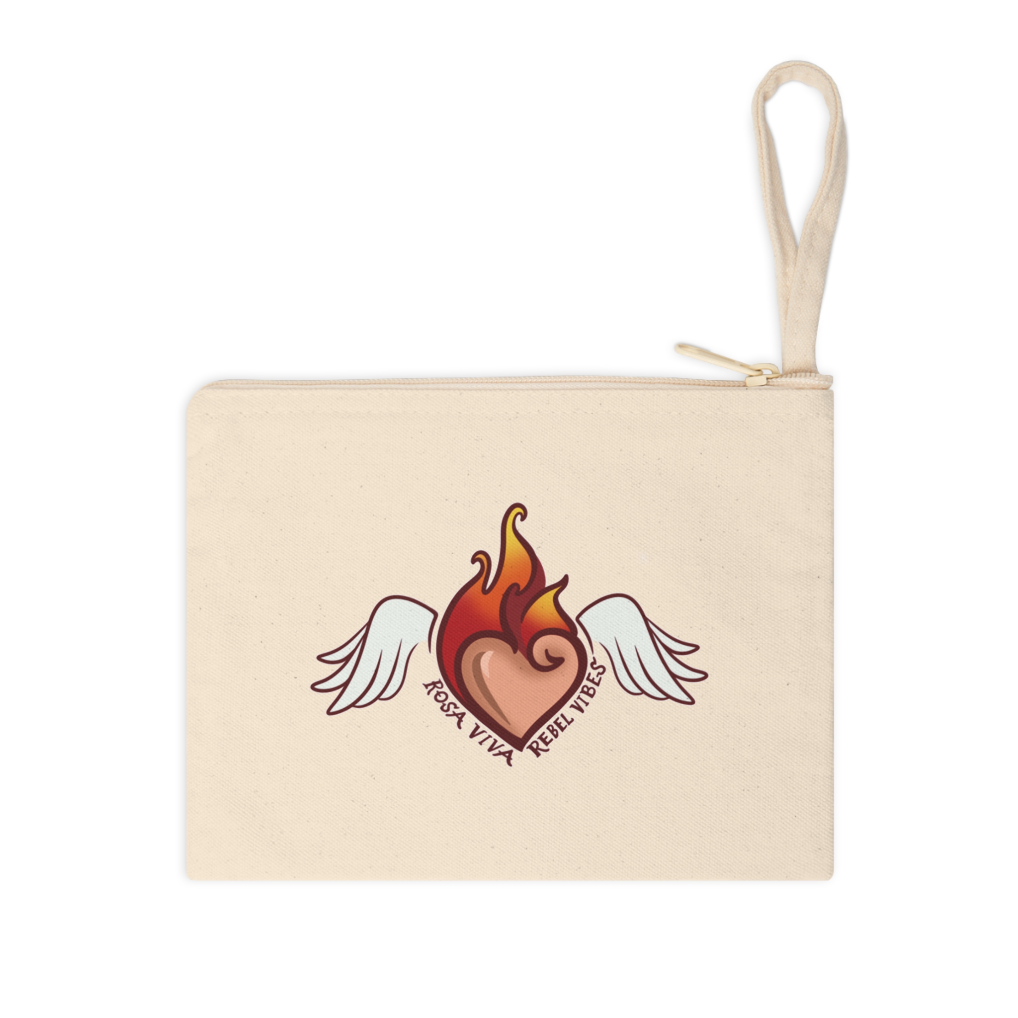 Heart Wing Zipper Pouch - Stylish Accessory for Organizing Essentials, Perfect Gift for Students, Artists, or Everyday Use